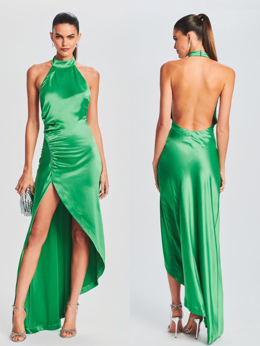 NWT Retrofete Sabrina Dress in Natural Green